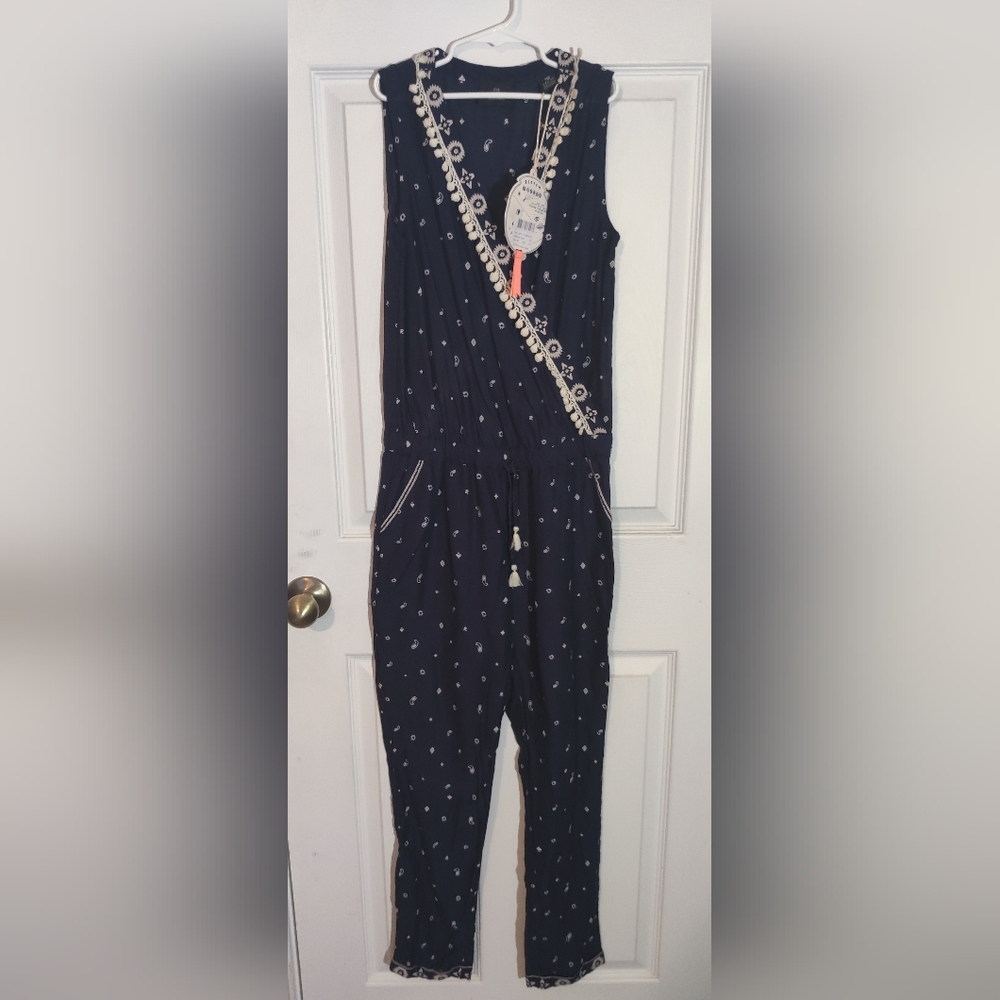 Navy Blue Scotch & Soda Girls Jumpsuit Size 12 NWT